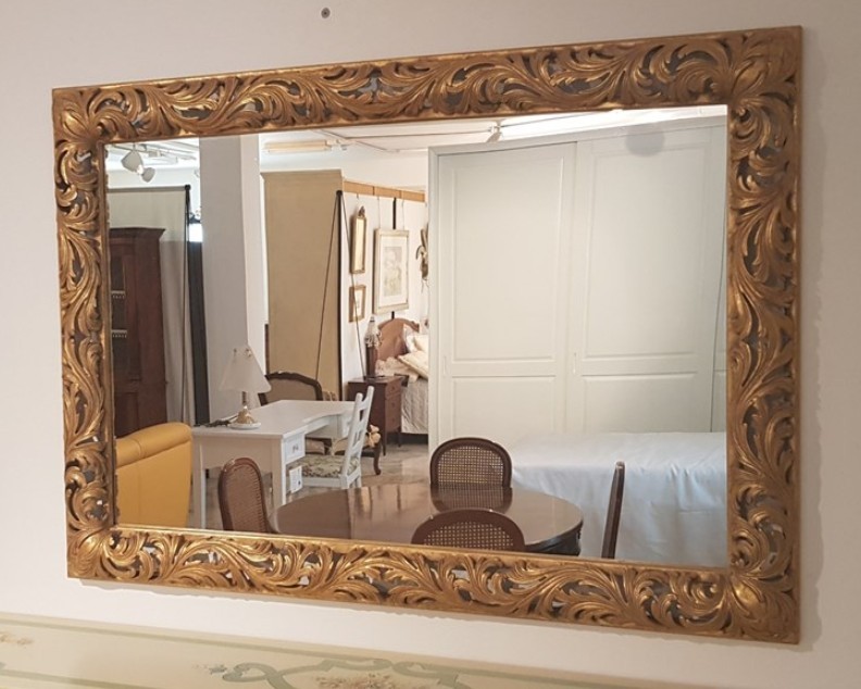 Specchio in legno di design - Legno di Puglia - Complementi d'arredo 